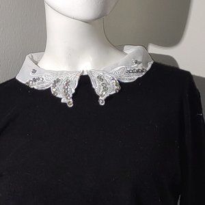 adorable black rhinestone sweater